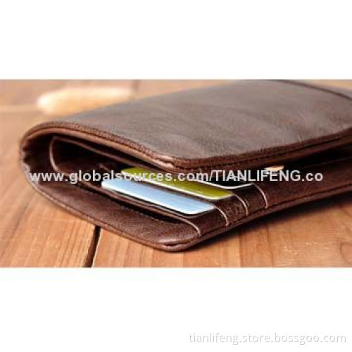 Leather wallets for business man, vertical section